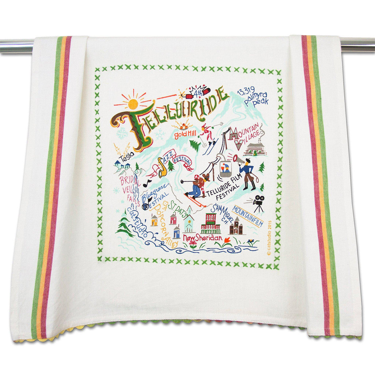 Catstudio Ski Telluride Dish Towel