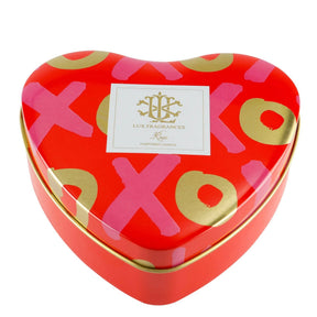 Lux Fragrances Rose Heart Tin Candle