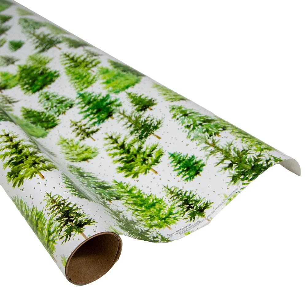 Capsari White Christmas Gift Wrap