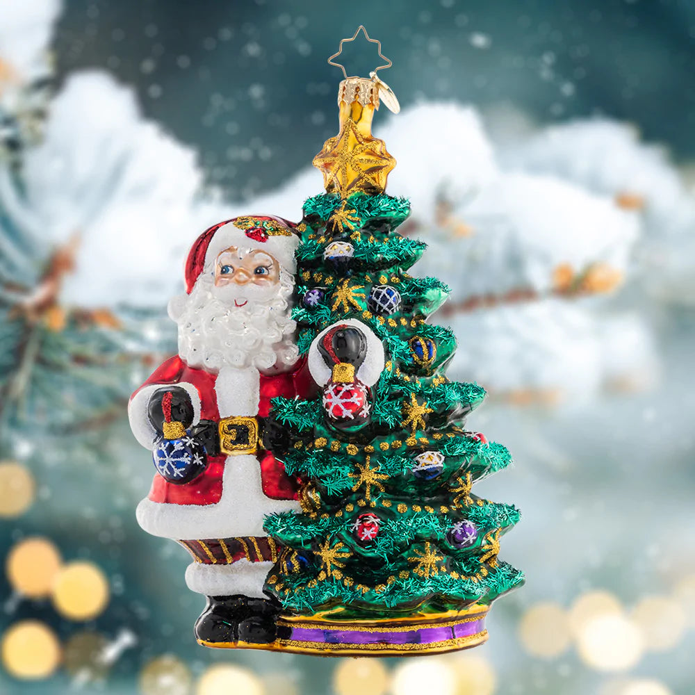 Christopher Radko Deck the Halls Santa Ornament