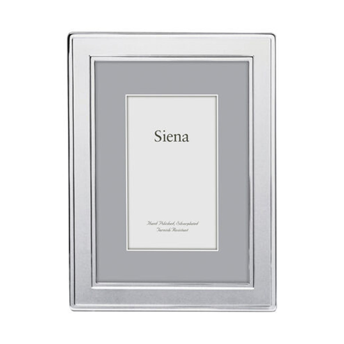 An image of Siena Double Border Plain Silverplate Frame