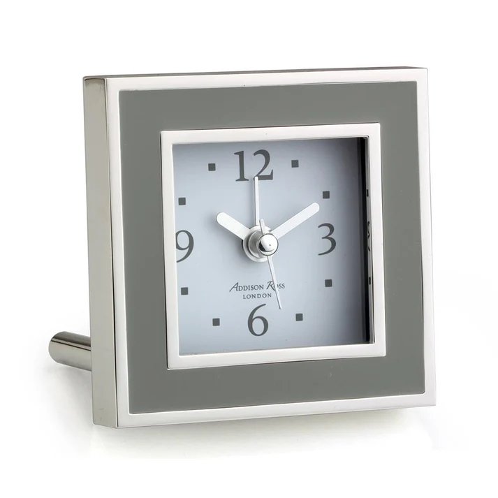 Addison Ross Enamel Square Alarm Clock