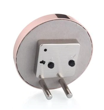Addison Ross Rose Gold Taupe Enamel Clock