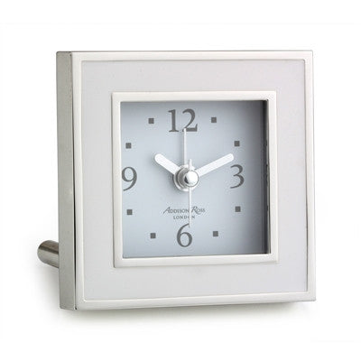 Addison Ross Enamel Square Alarm Clock