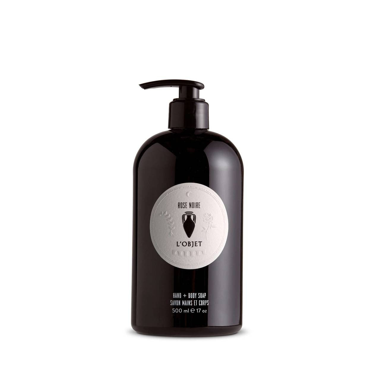 An image of L'Objet Rose Noir Hand & Body Liquid Soap 17 oz
