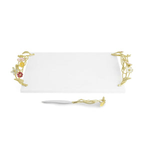 Michael Aram Wildflowers - Cheese Board with Knife