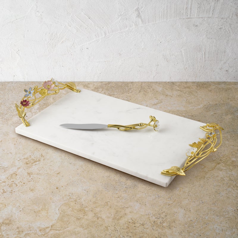 Michael Aram Wildflowers - Cheese Board with Knife