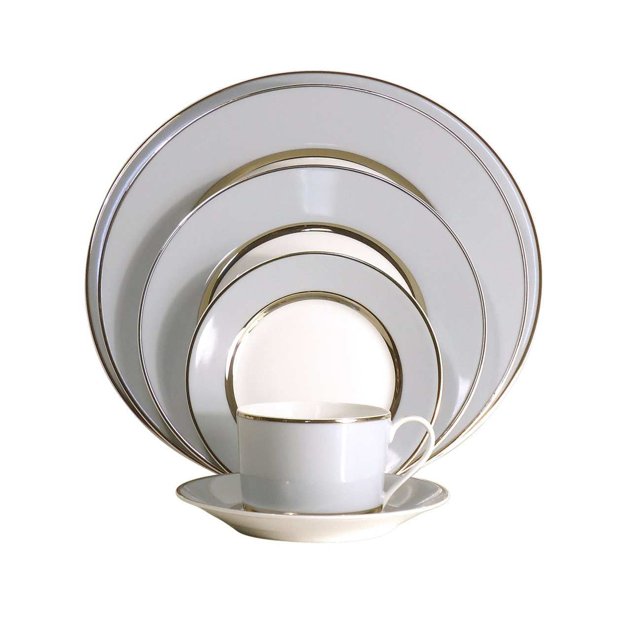 Royal Limoges Mak Grey Platinum Soup/Cereal Bowl