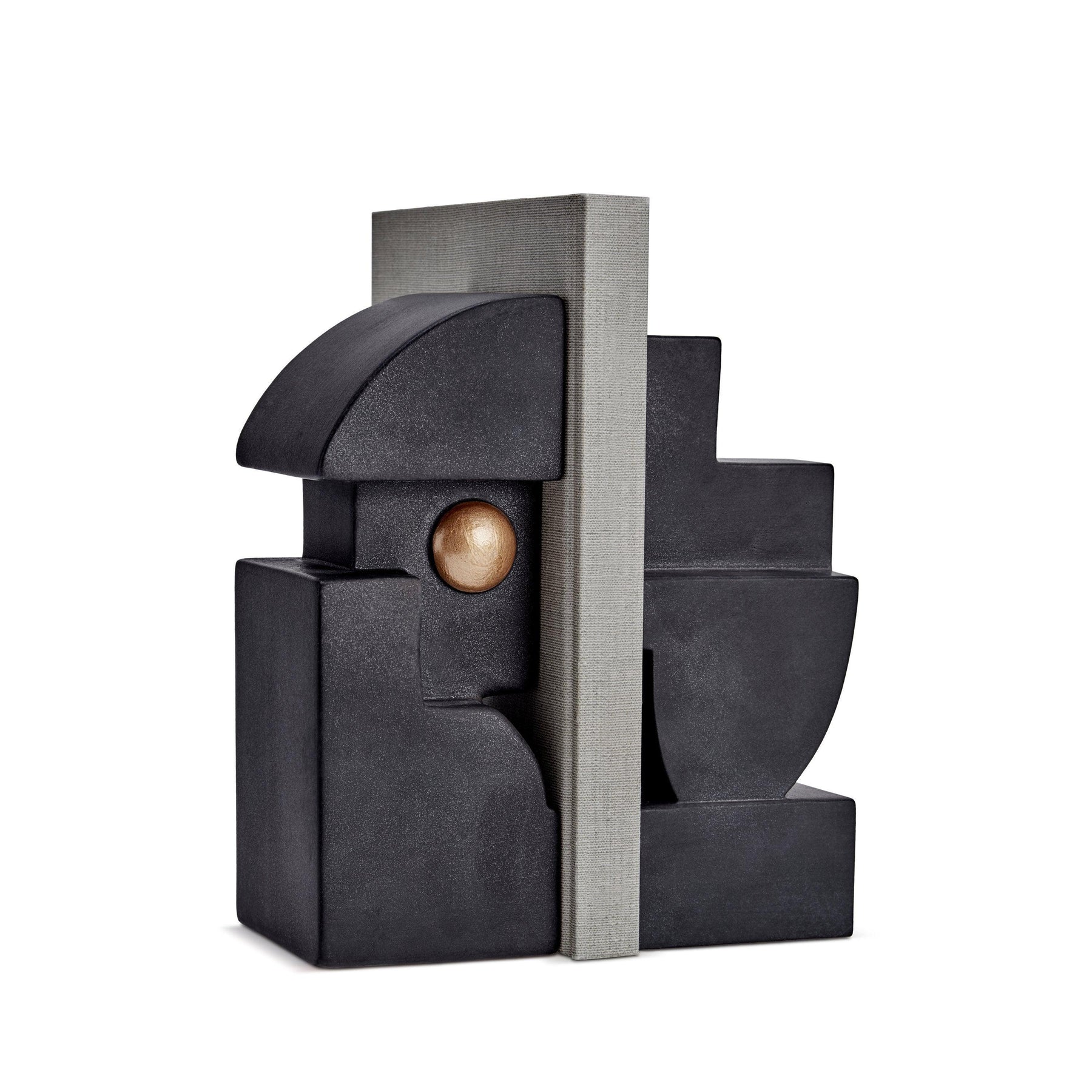 L'Objet Cubisme Bookend One - Black/Gold