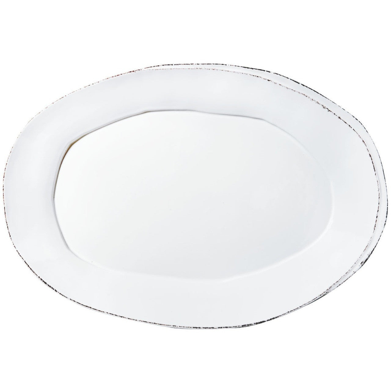 An image of Vietri Lastra White Oval Platter