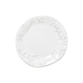 Vietri Incanto Stone White Assorted Canape Plates - Set of 4