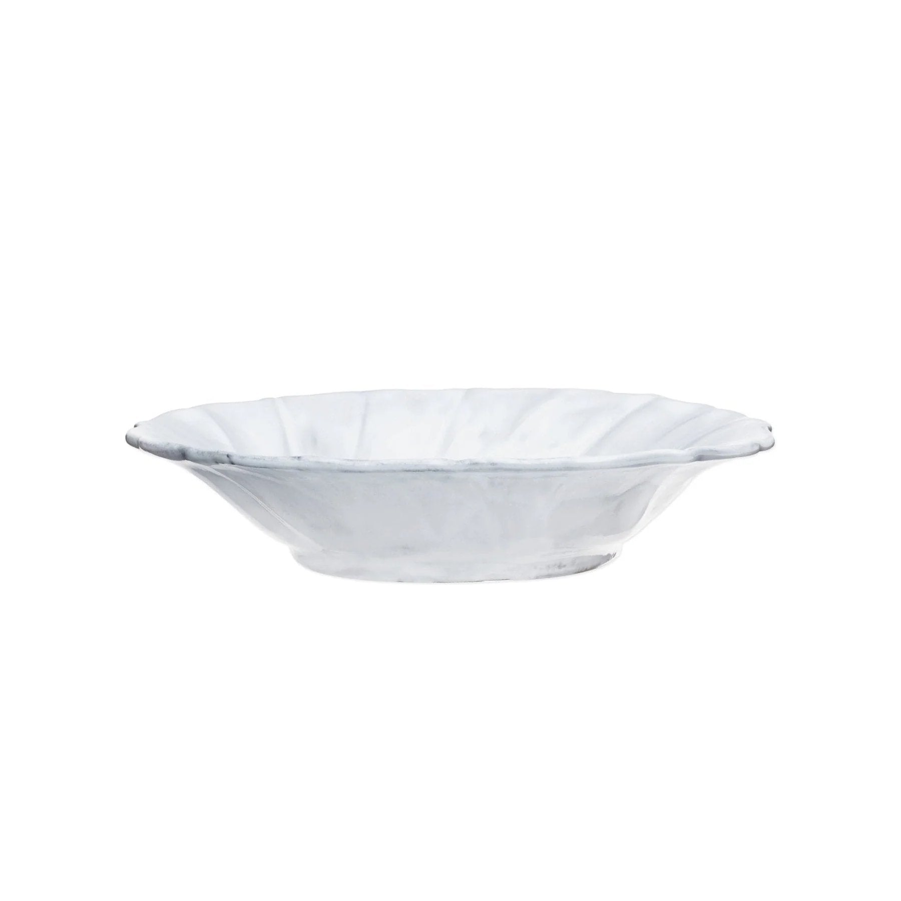 An image of Vietri Incanto White Stone Ruffle Pasta Bowl