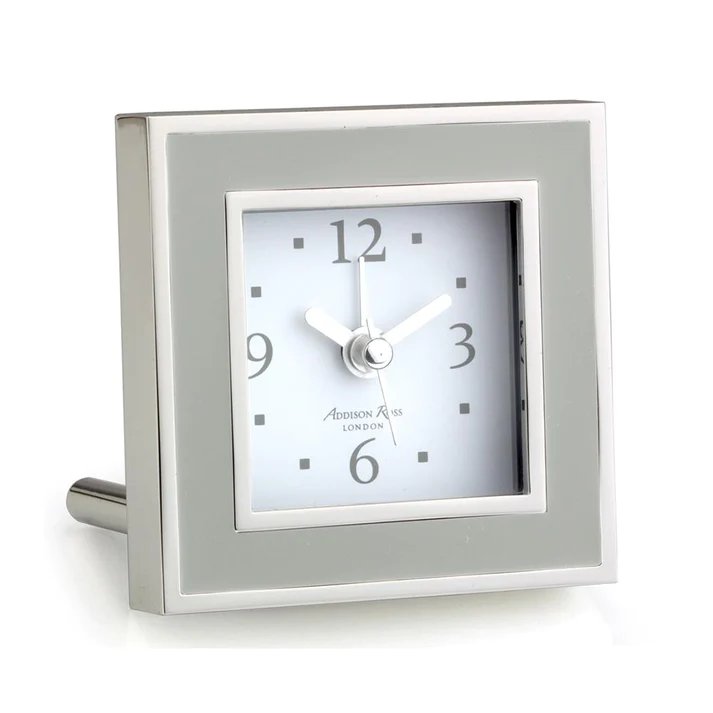 Addison Ross Enamel Square Alarm Clock