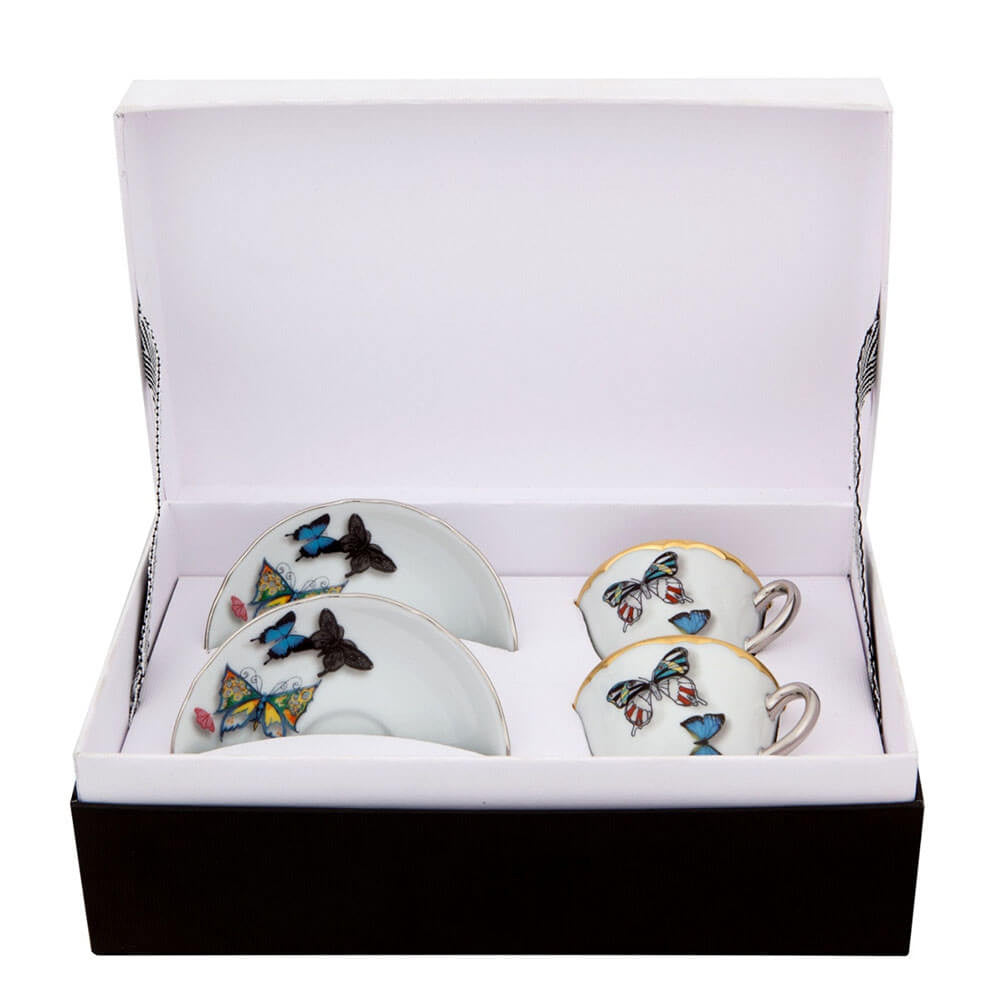 Vista Alegre Christian LaCroix Butterfly Parade Espresso Cup & Saucer - Set of 2