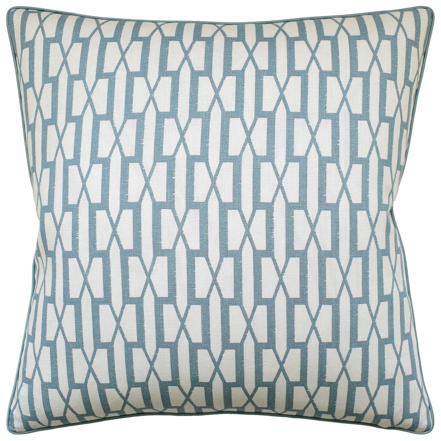 An image of Ryan Studio Belvedere 22" Decorative Pillow - Peacock Blue
