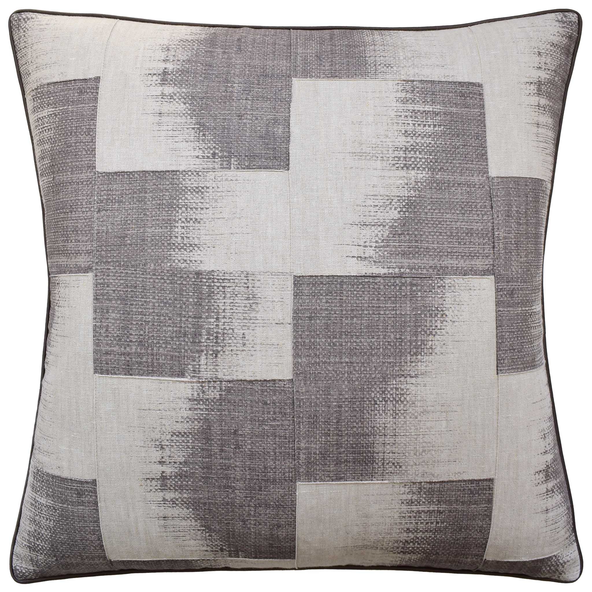 Ryan Studio Raffia Squares Decorative Pillow