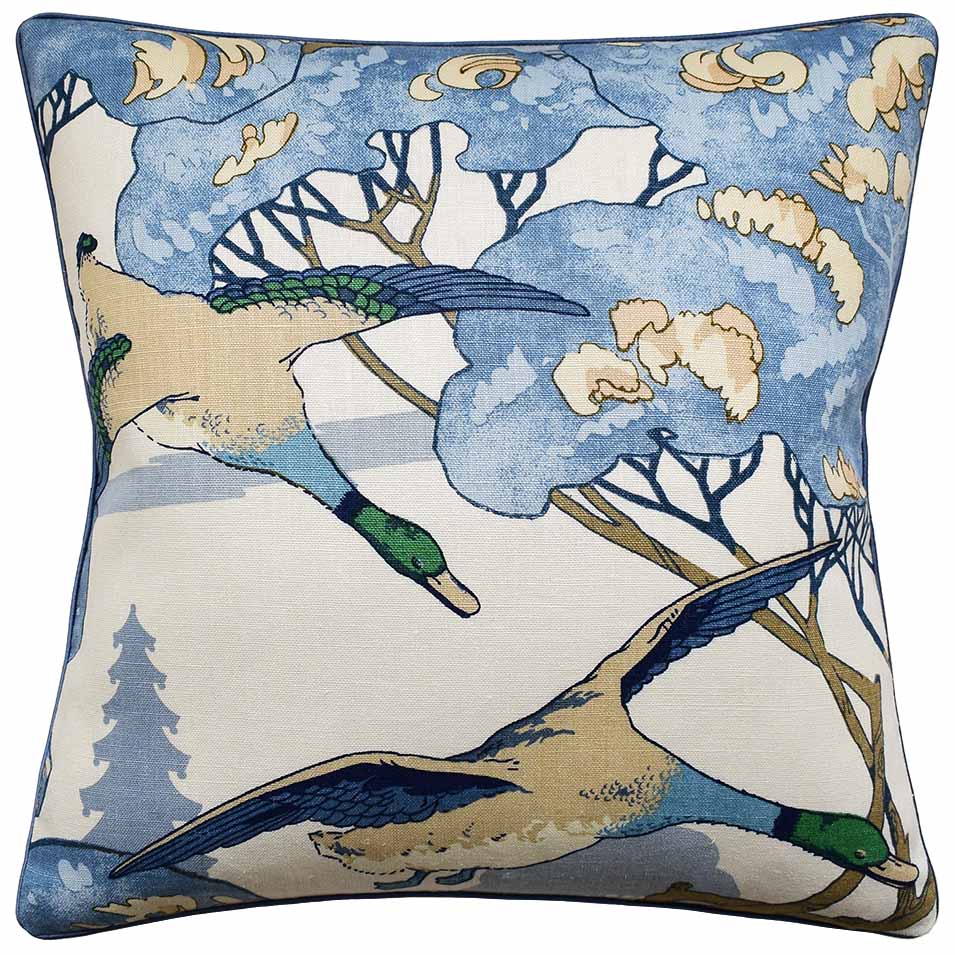 Ryan Studio Flying Ducks 22" Decorative Pillow