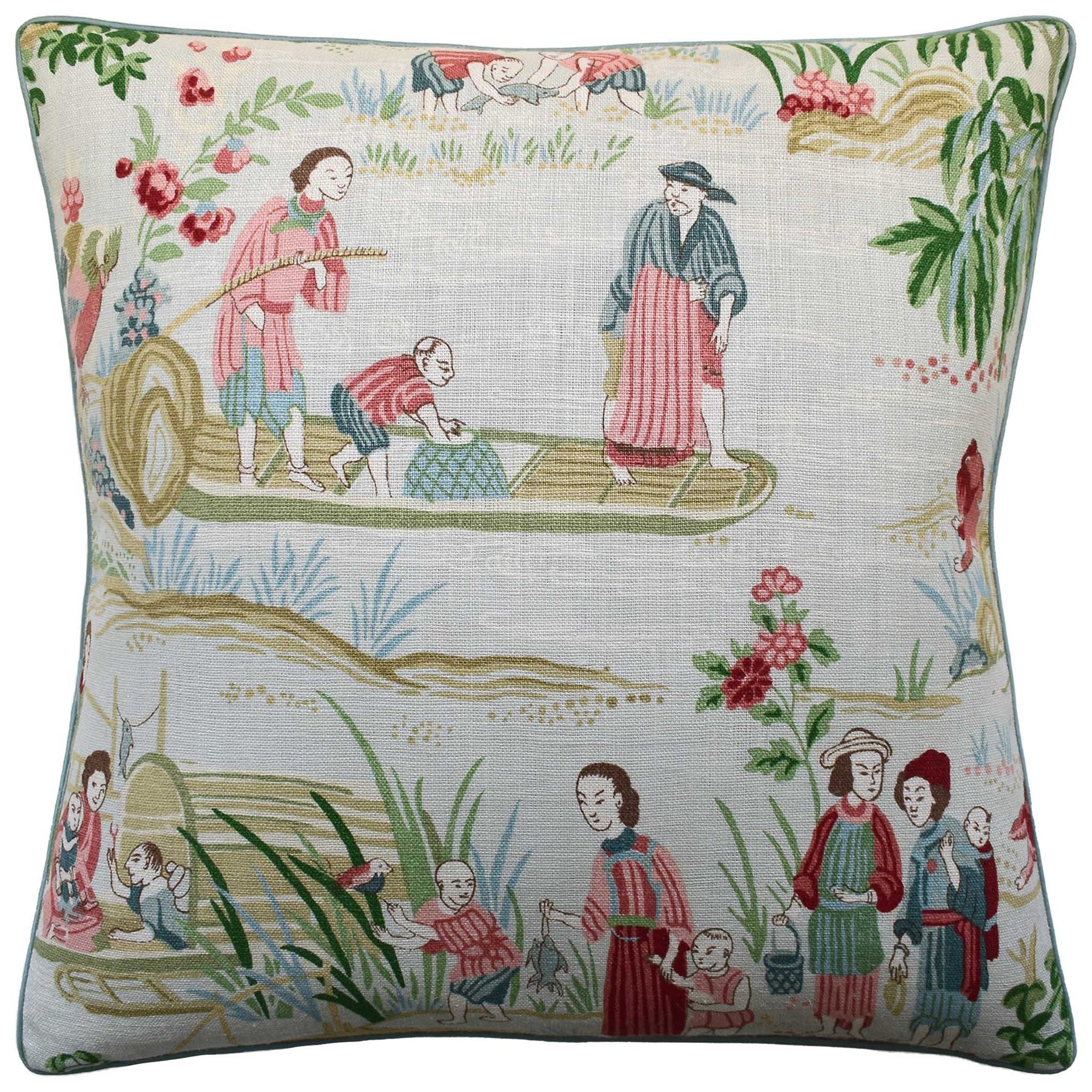 An image of Ryan Studio Yangtze River 22" Decorative Pillow