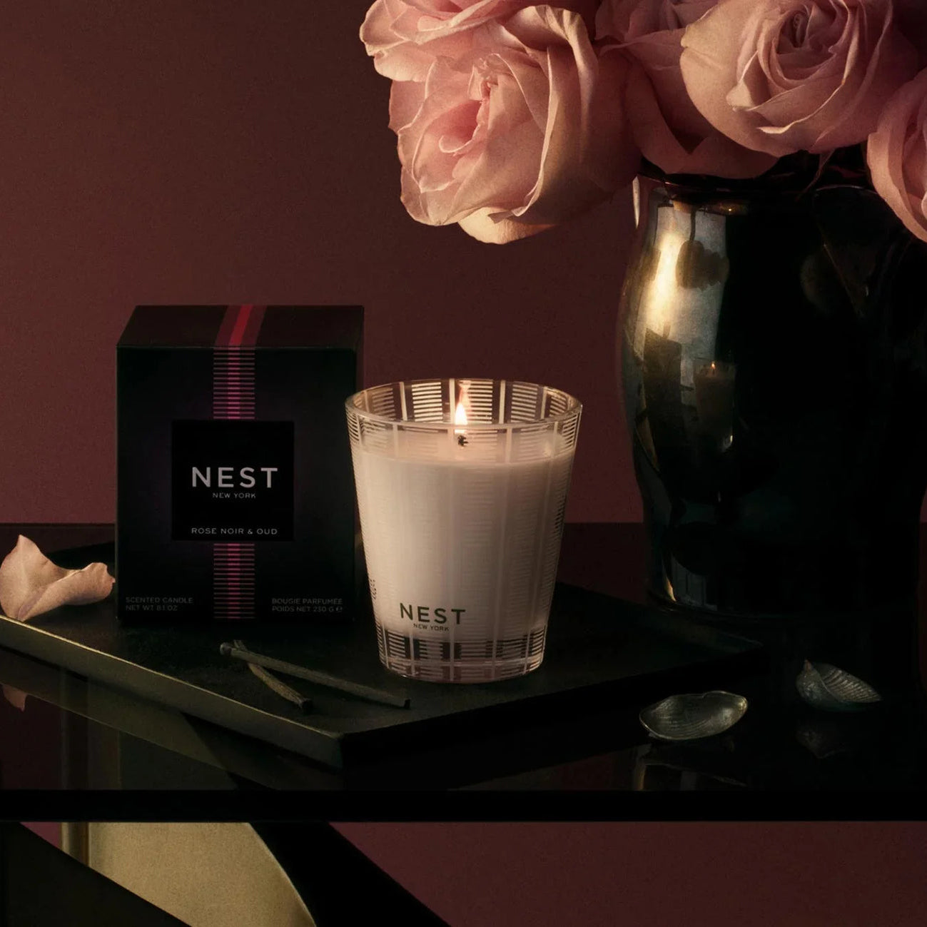 An image of Nest Fragrances Rose Noir & Oud Classic Candle 8.1 oz