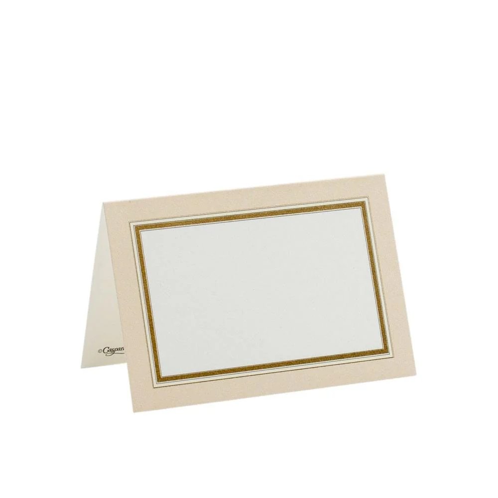 An image of Caspari Gold Border Place Card Set