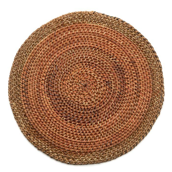 An image of Deborah Rhodes Shaded Rattan Placemat - Set of 4