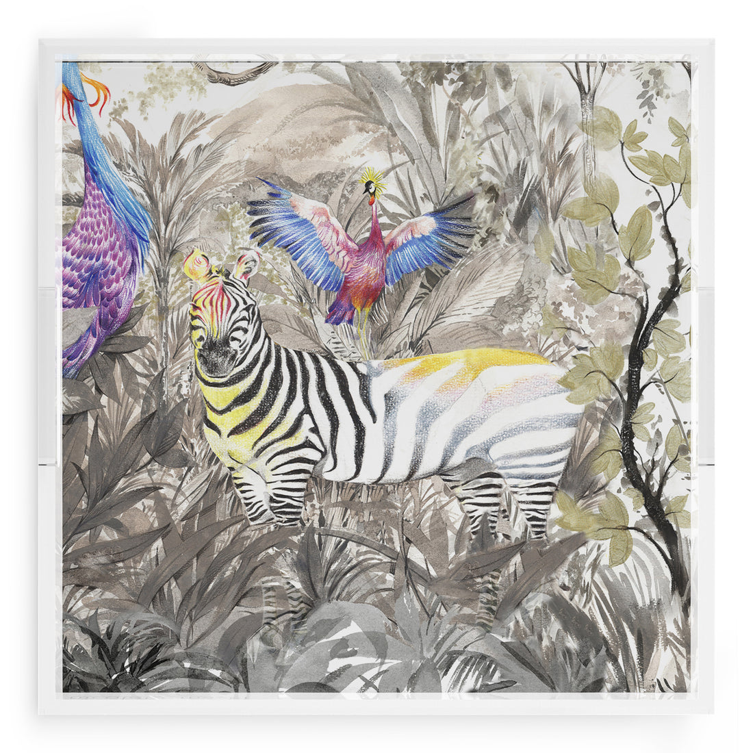 Nicolette Mayer Arcadia Zebra Acrylic Tray - 18x18