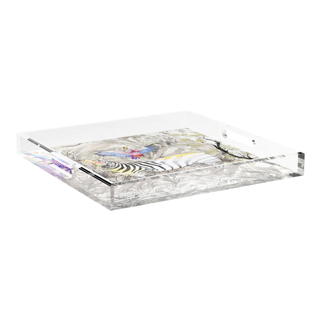 Nicolette Mayer Arcadia Zebra Acrylic Tray - 18x18