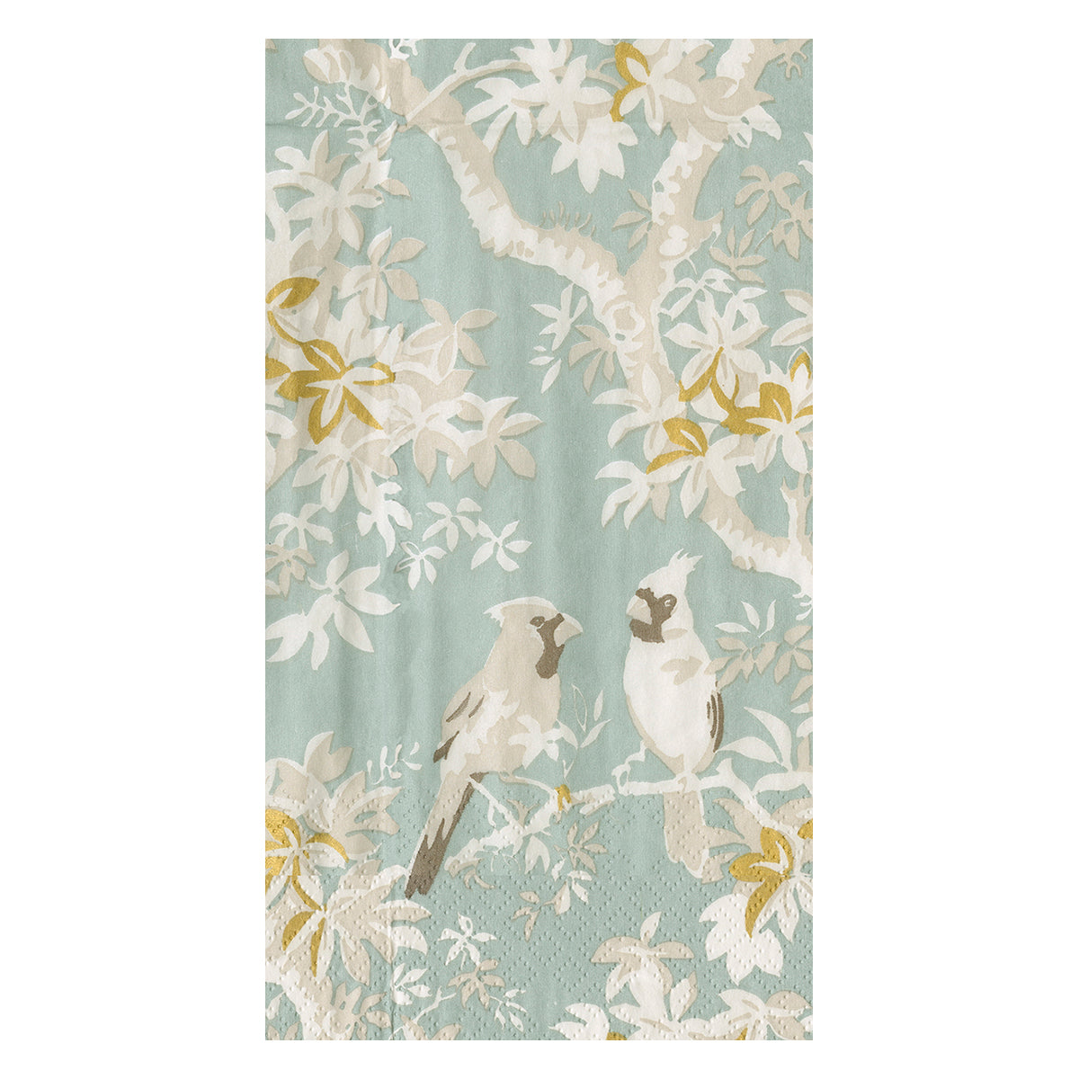 An image of Caspari Scenic Songbirds Guest Towels