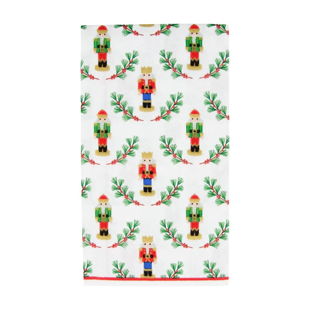 Caspari Little Nutcracker Guest Towels
