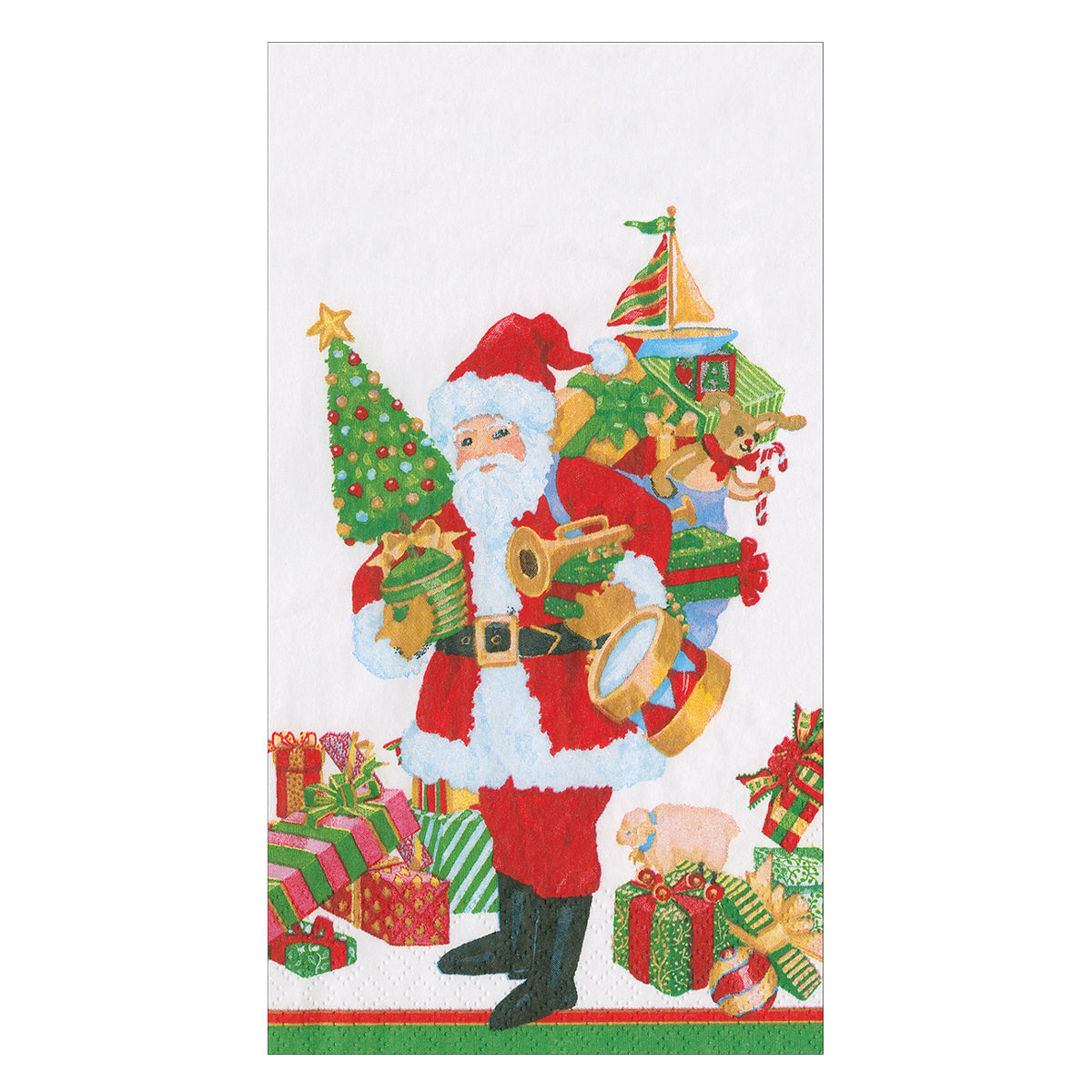 Caspari Mr. Claus Guest Towels