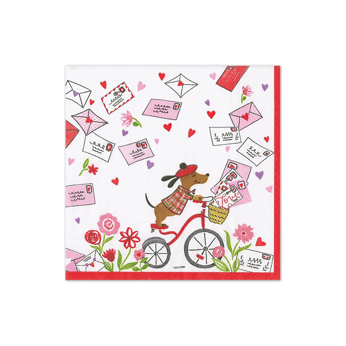 Caspari Love Notes Cocktail Napkins
