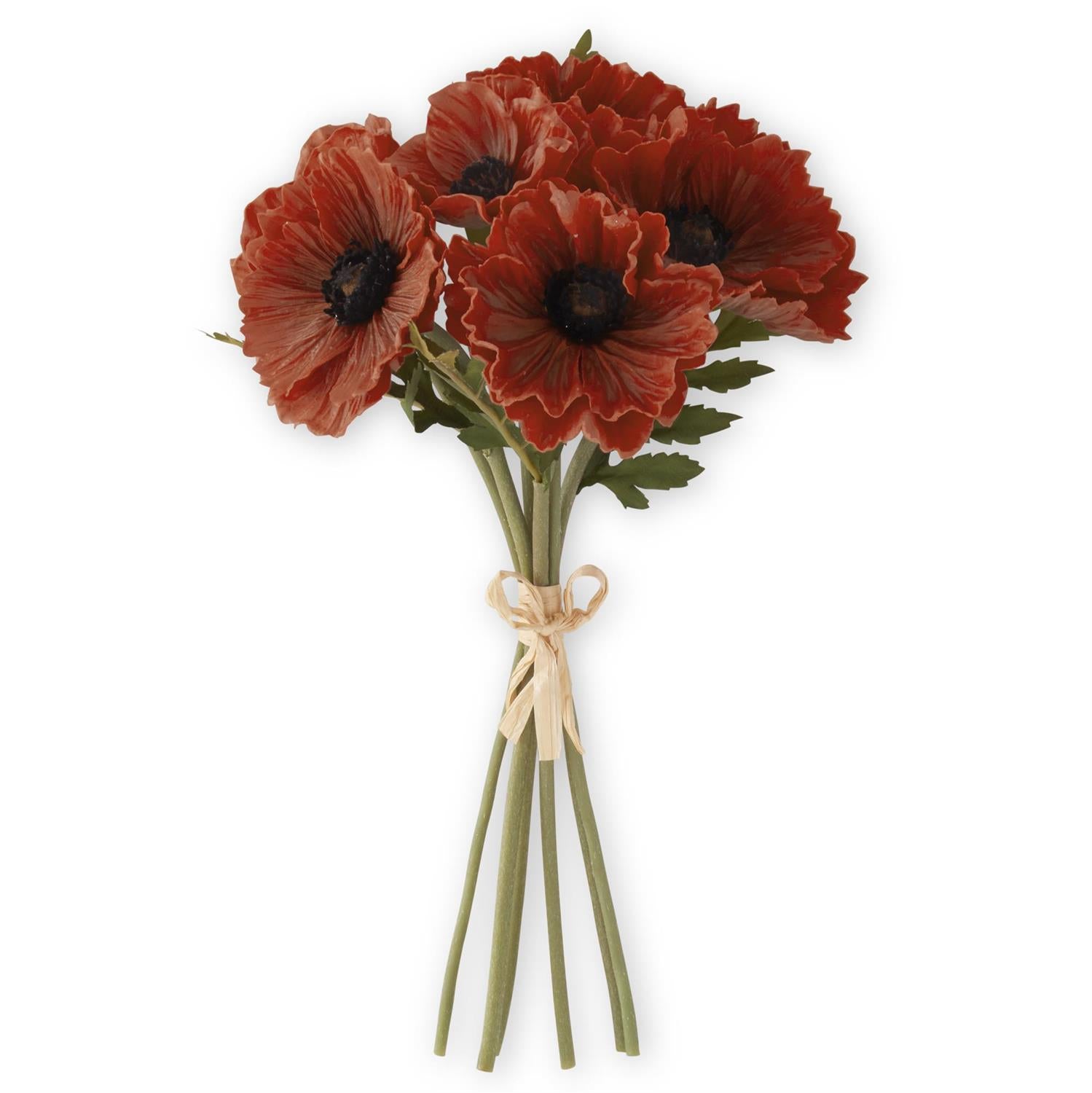 K & K Poppy Real Touch Bundle - 6 Stem