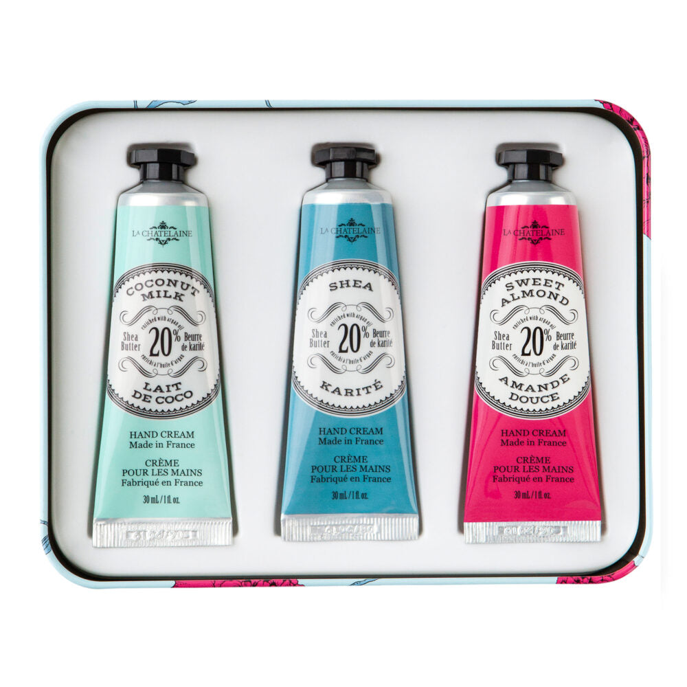 La Chatelaine Hand Cream Trio Gift Set - Coconut Milk, Shea, Sweet Almond