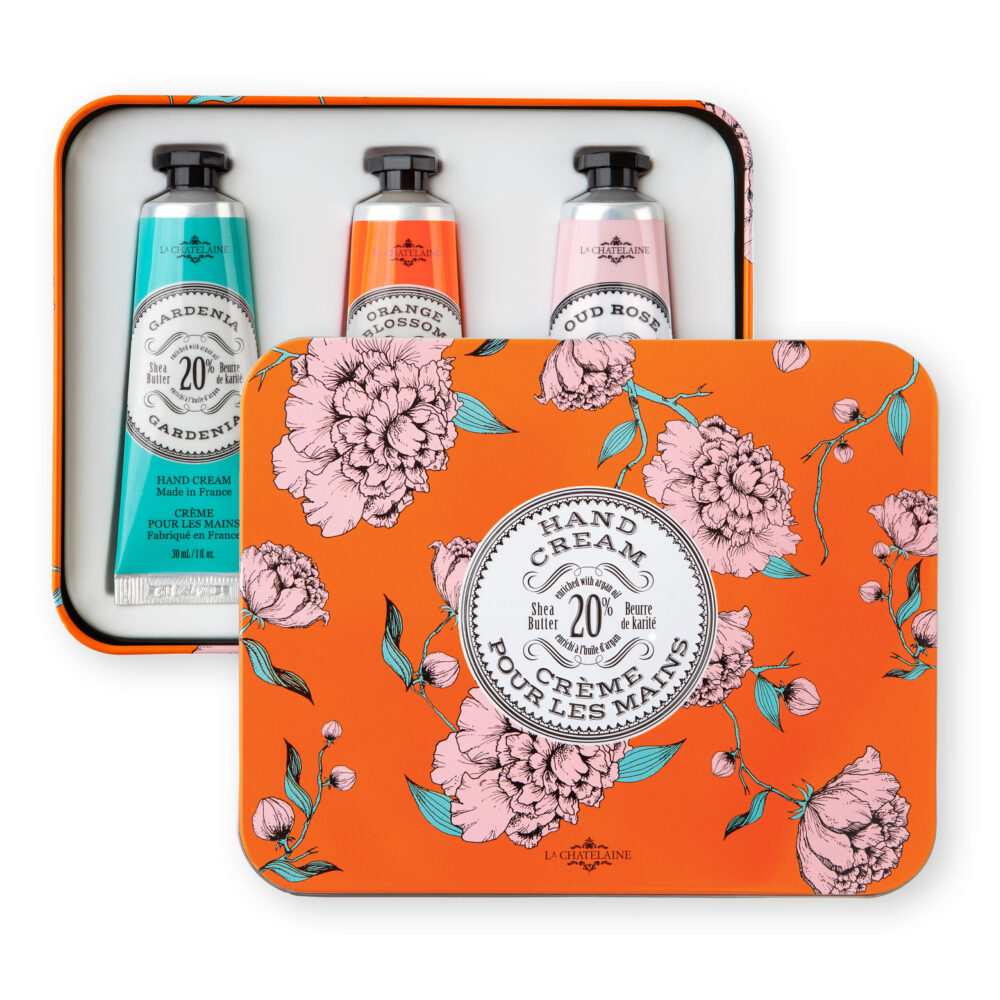 La Chatelaine Hand Cream Trio Gift Set - Gardenia, Orange Blossom, Oud Rose