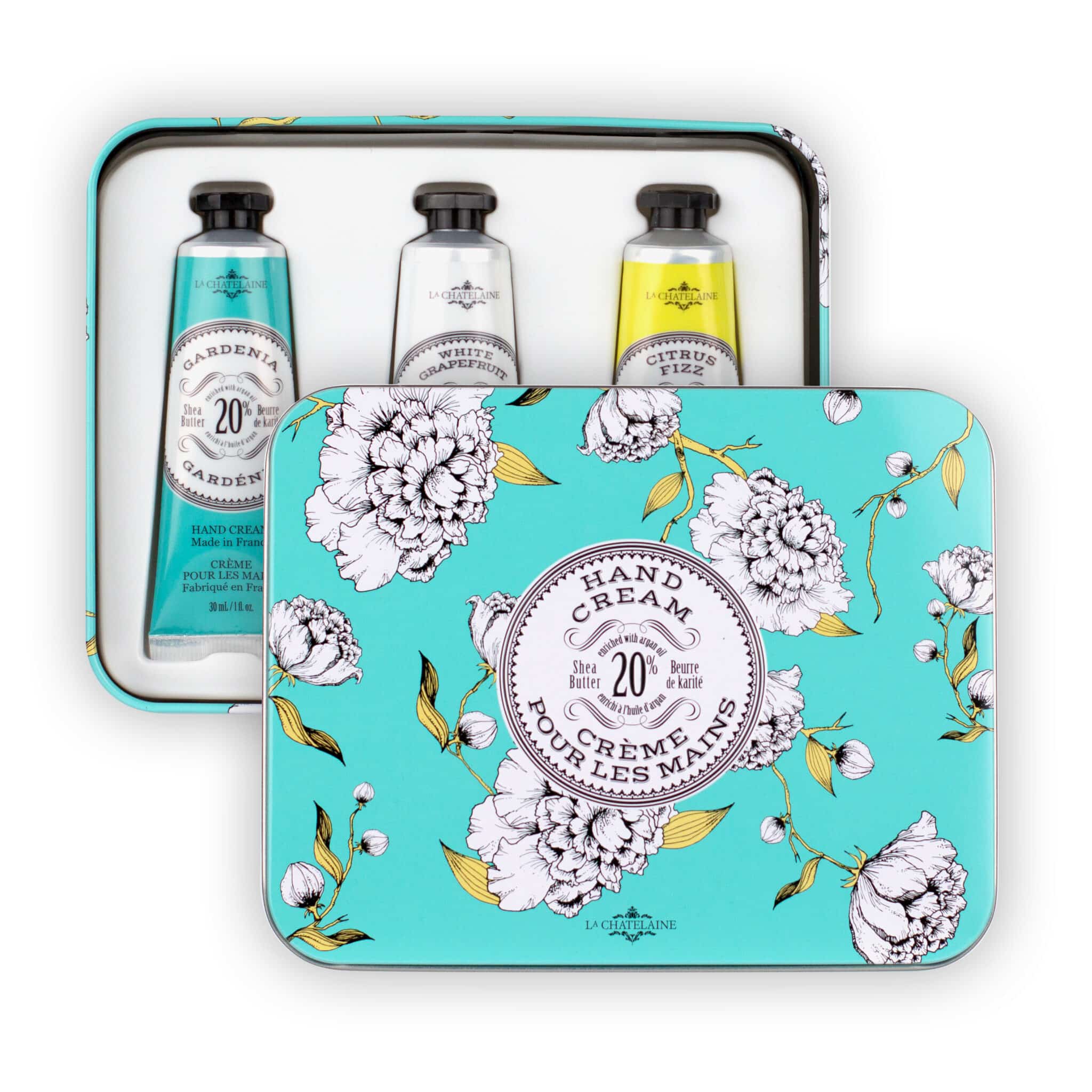 La Chatelaine Hand Cream Trio Gift Set - Gardenia, White Grapefruit, Citrus Fizz