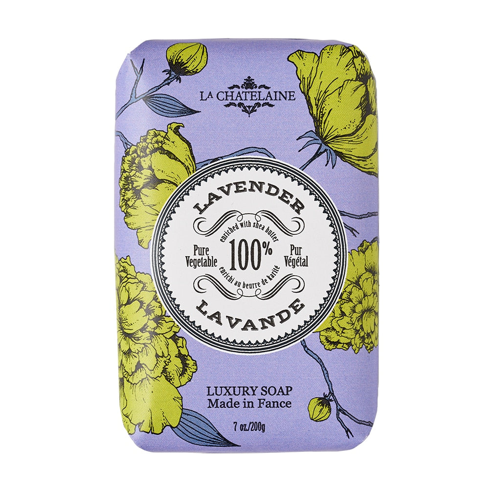 La Chatelaine Luxury Soap Trio Gift Tin - Lavender, Lychee Bilberry, Lemon Verbena
