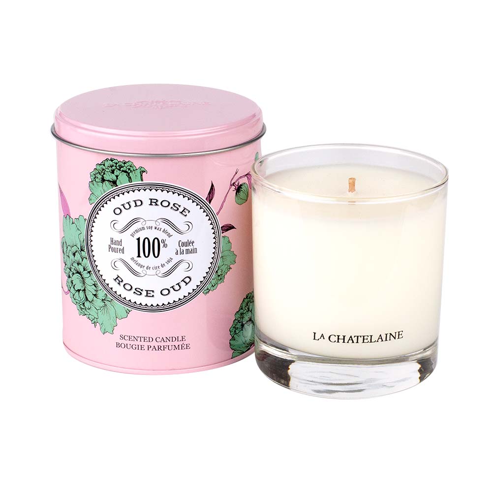 La Chatelaine Oud Rose Scented Candle 8.8 oz