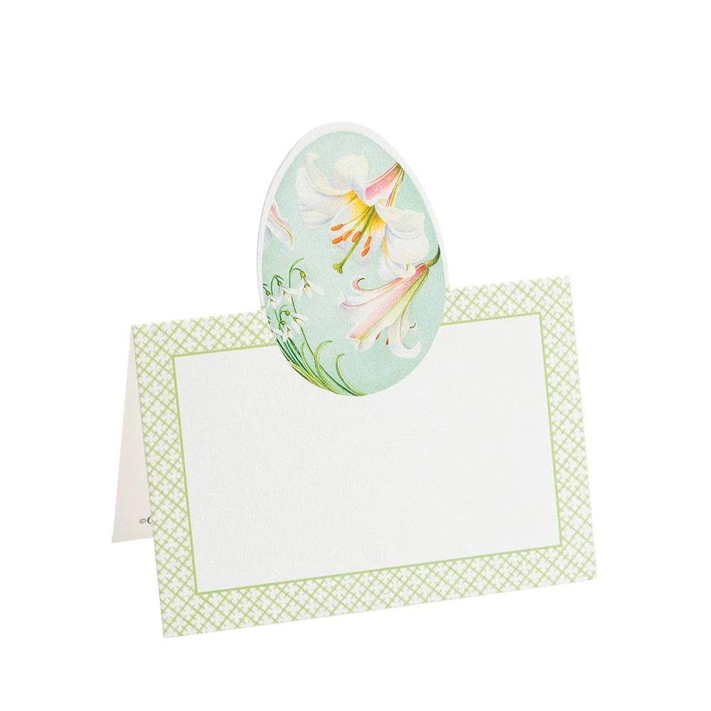 An image of Caspari Floral Decorated Eggs Place Cards