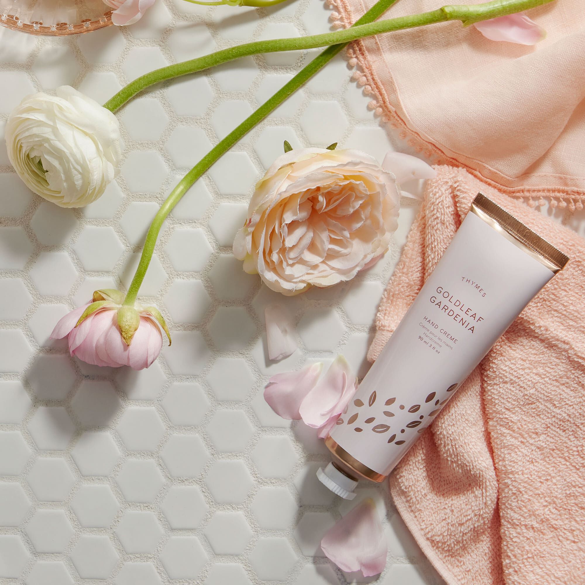 Thymes Goldleaf Gardenia Hand Cream 3 fl oz