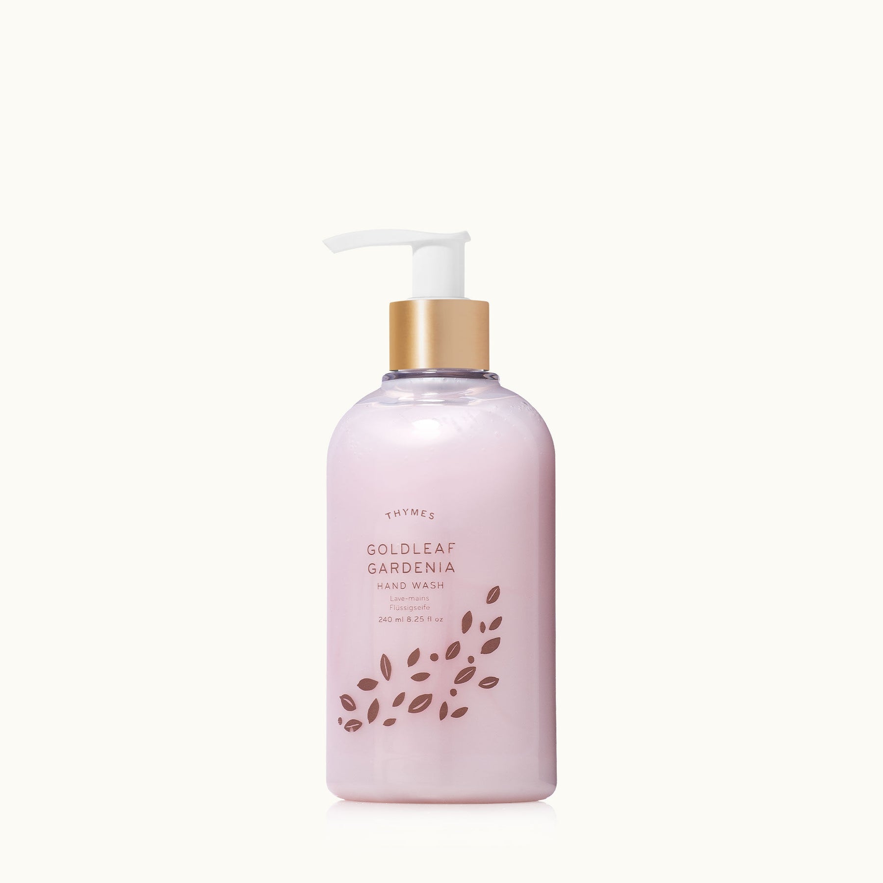 An image of Thymes Goldleaf Gardenia Hand Wash 8.25 fl oz