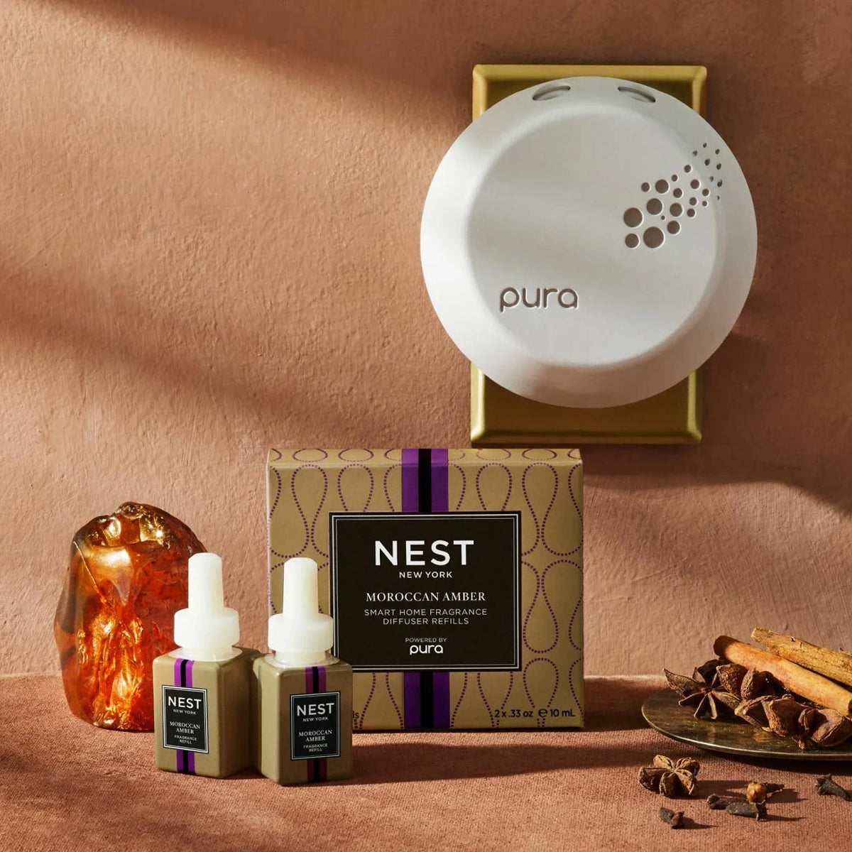 Nest Fragrances Morrocan Amber Pura Smart Diffuser Refill Set