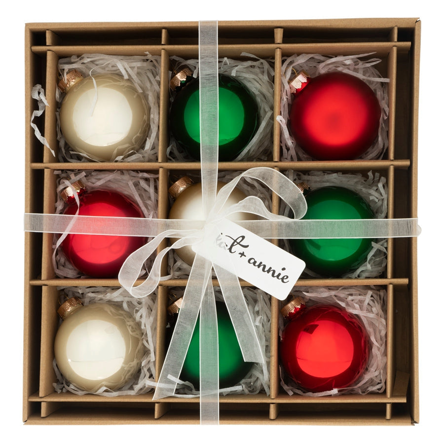 Kat & Annie Round Ball Ornaments (Box of 9)