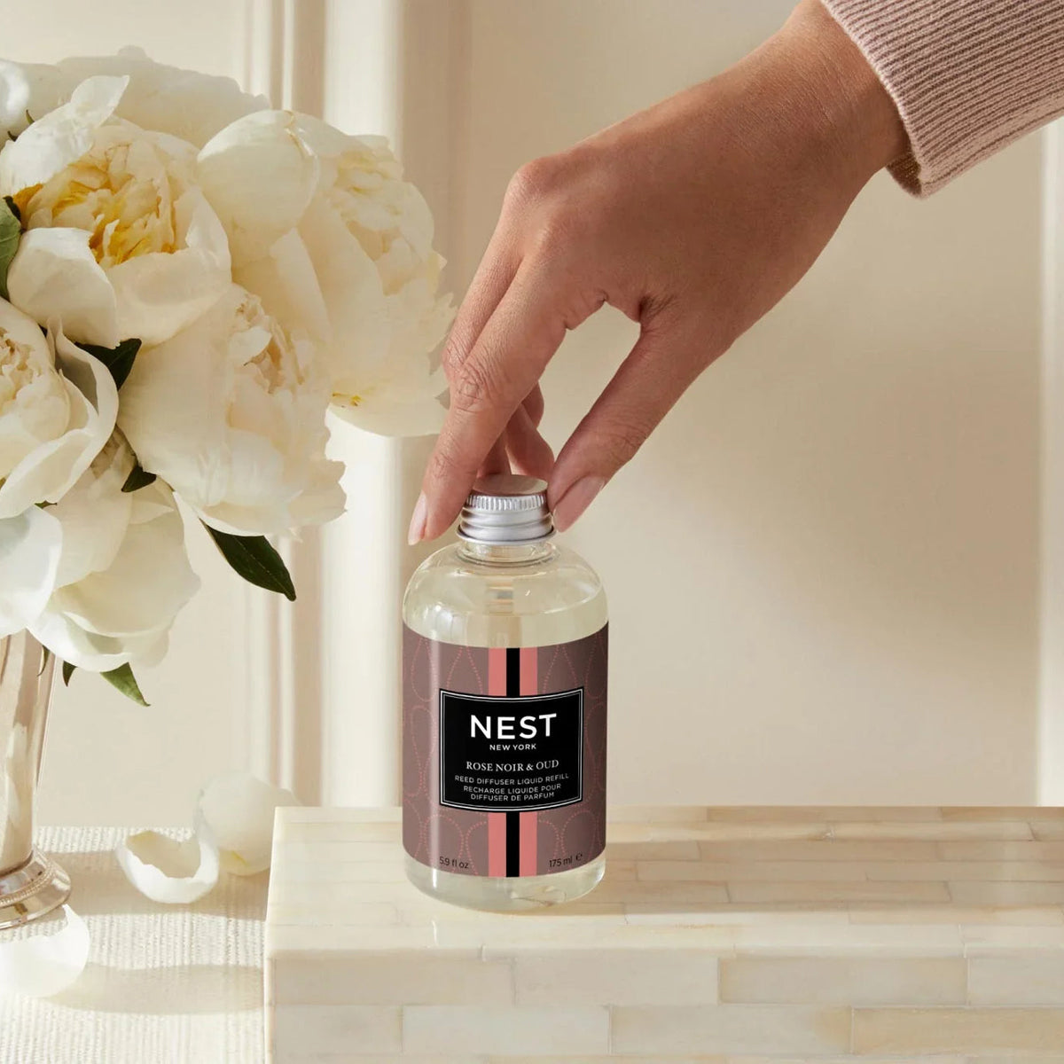 Nest Fragrances Rose Noir & Oud Reed Diffuser Refill 5.9 oz
