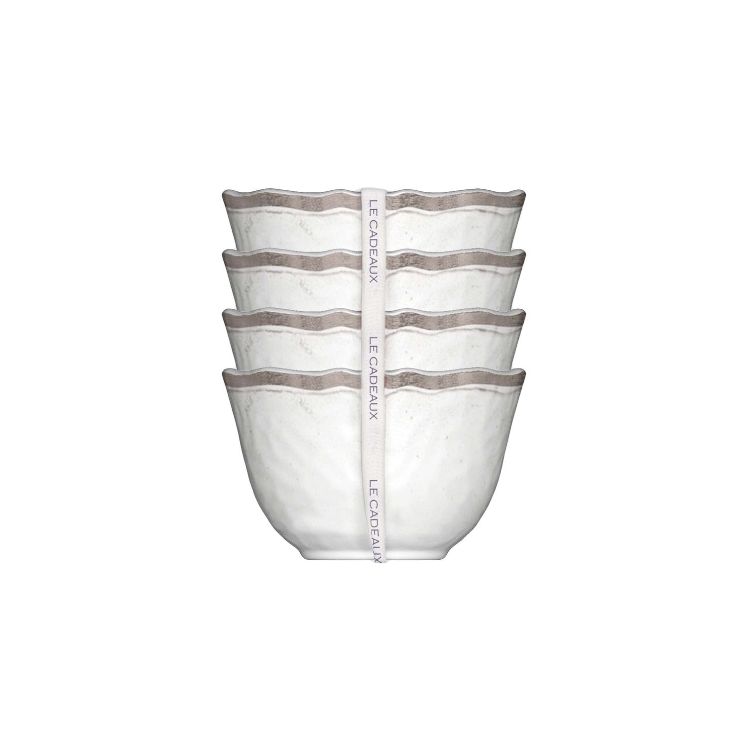 An image of Le Cadeaux Rustica Melamine Dessert Bowls - Set of 4