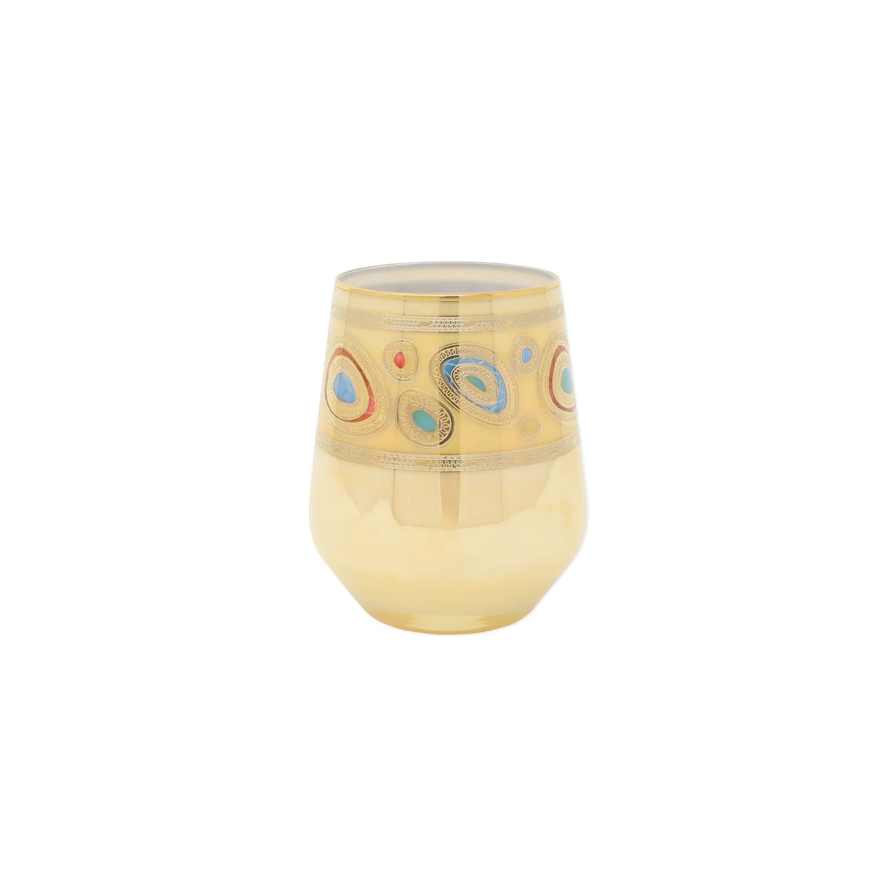 An image of Vietri Regalia Stemless Wine Glass