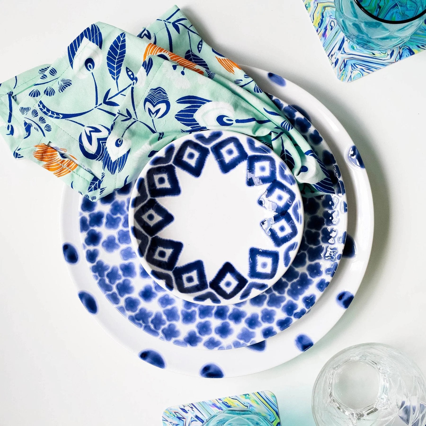 Viva By Vietri Santorini Dot Dinner Plate
