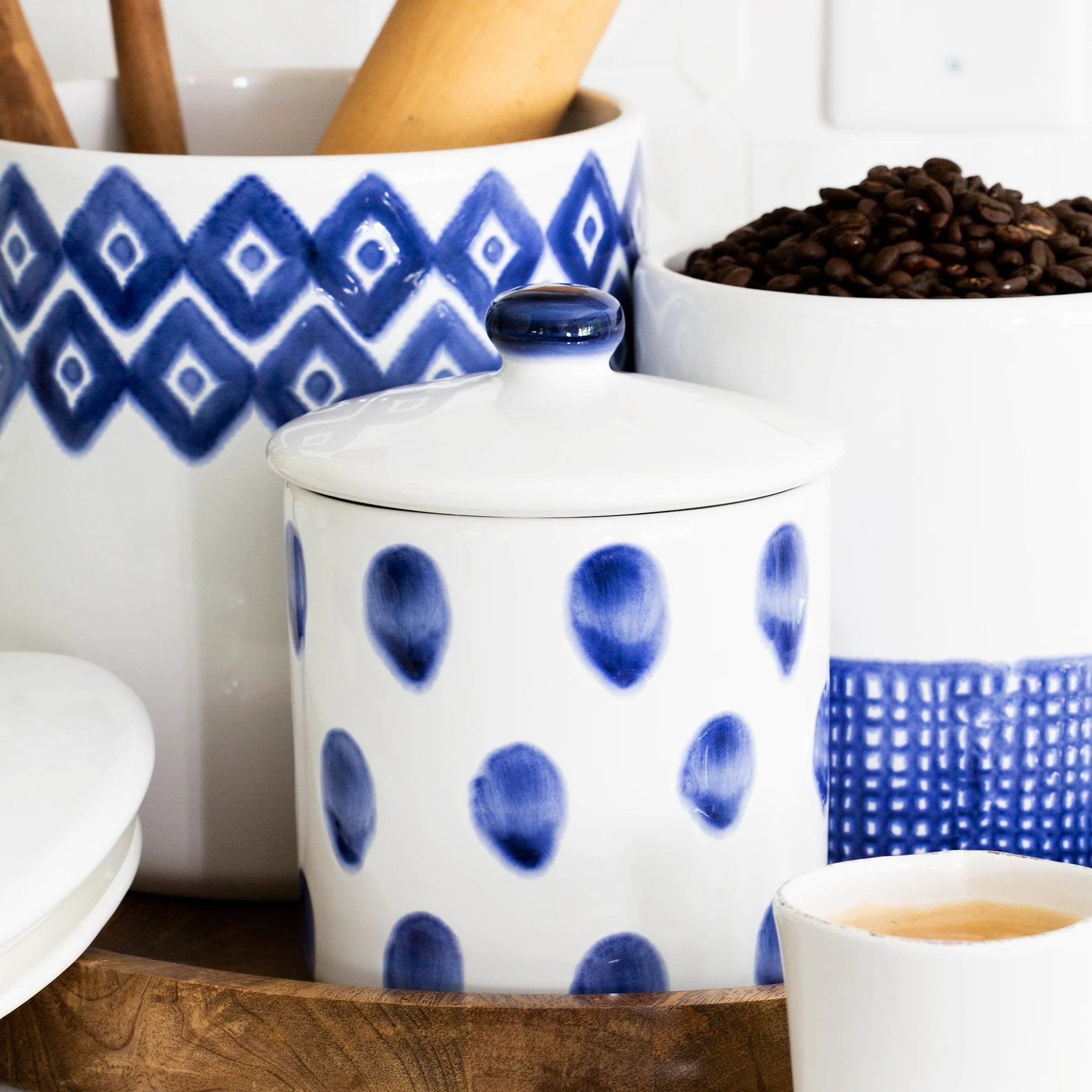Viva By Vietri Santorini Diamond Large Canister