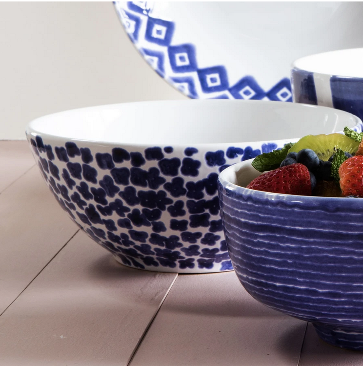Viva By Vietri Santorini Flower Small Serving Bowl