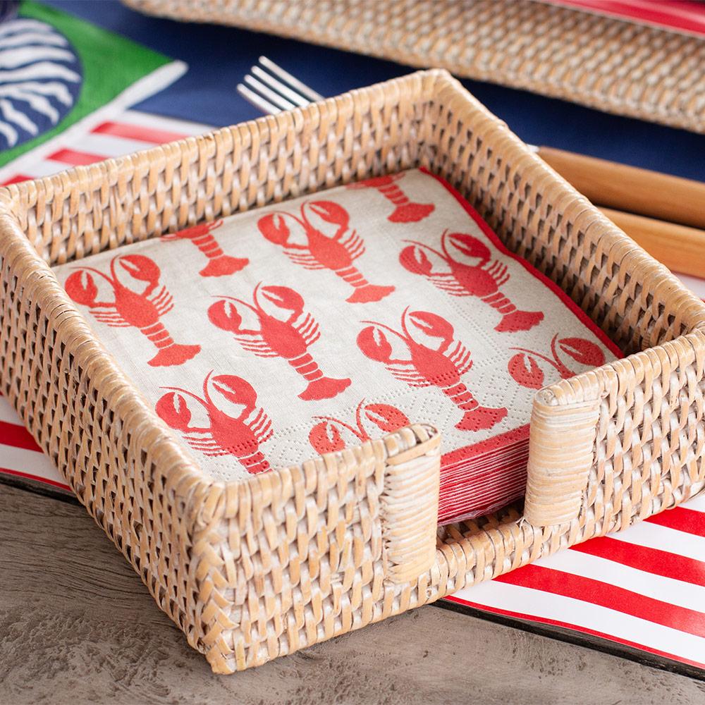 Caspari Lobsters Cocktail Napkins