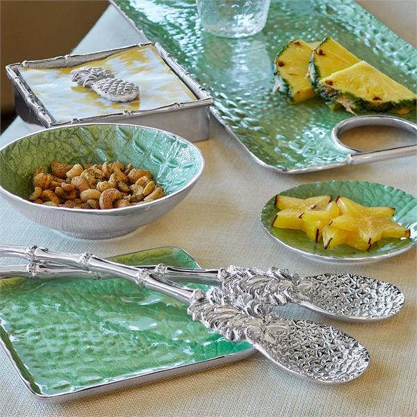 Mariposa Croc Small Square Green Plate